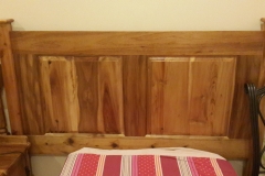 Headboard dbl. full double raised panel and caps on square posts blackwood R2800