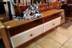 deco style ashe plasma stand shelf and 2 draws